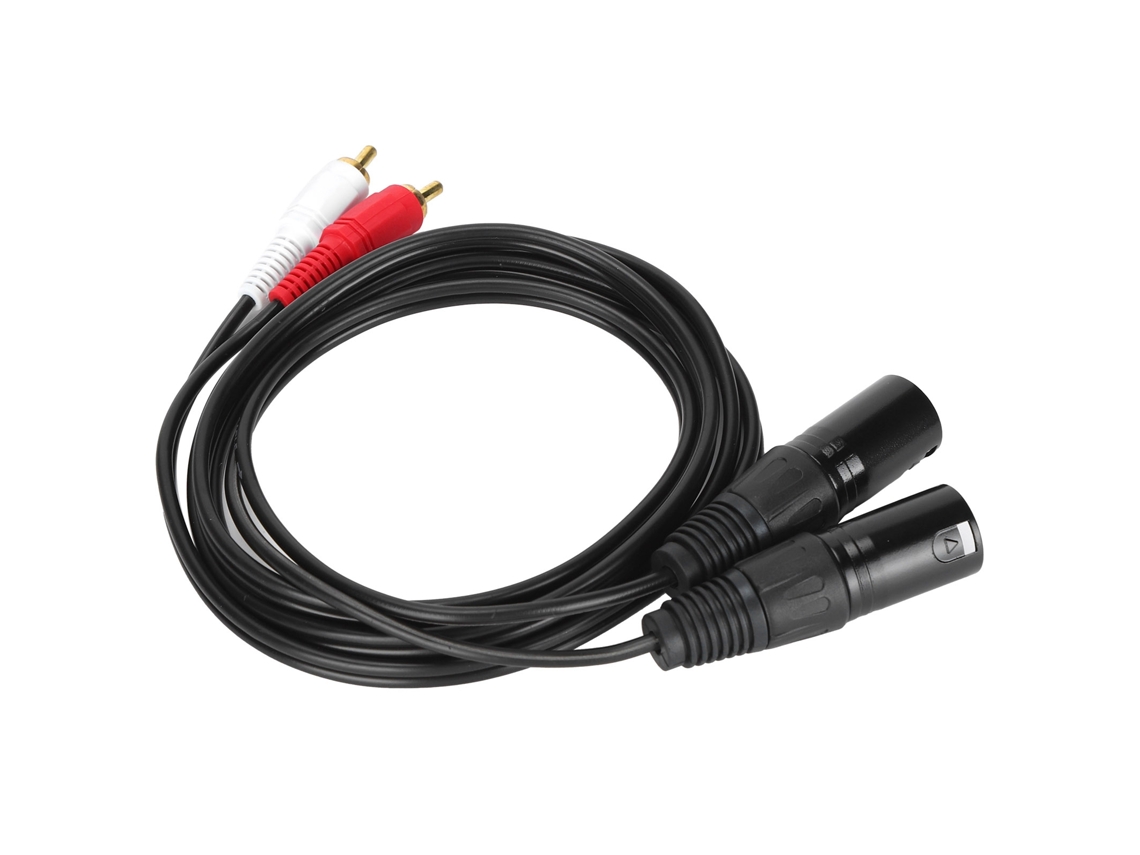 Cabo Microfone Xlr Macho Duplo Para Rca Macho Estéreo Hifi Conexão Áudio 1.5m