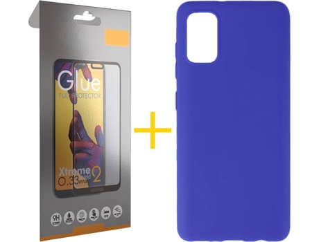 Kit Funda + Protector de Pantalla Samsung Galaxy A51 5G SKYHE Full (Azul)