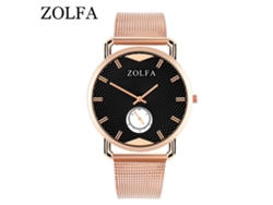 Reloj De Cuarzo Para Hombres Con Dial Redondo Reloj Casual Elegante Oro Rosa