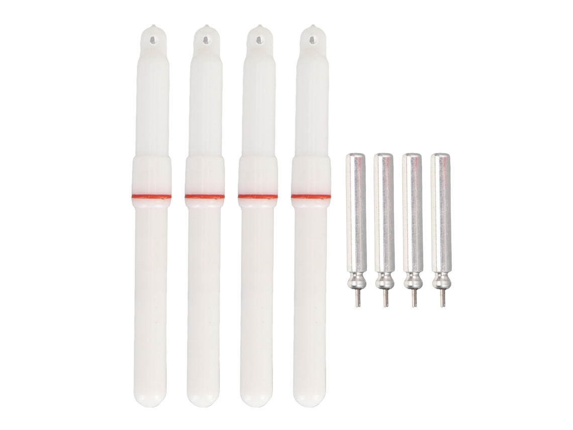 2026rebe-4 Pcs Palos De Pesca Luminosos Led Abs Para Pesca Nocturna, Luces Estables Rojas Con Batería