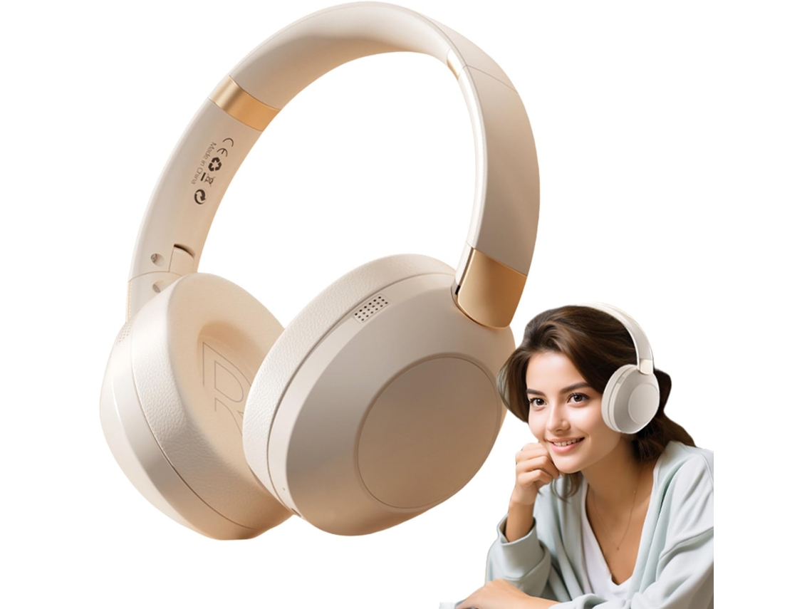 Auriculares estéreo inalámbricos supraaurales con cancelación de ruido, ligeros y plegables para mujer. SFUSHOS