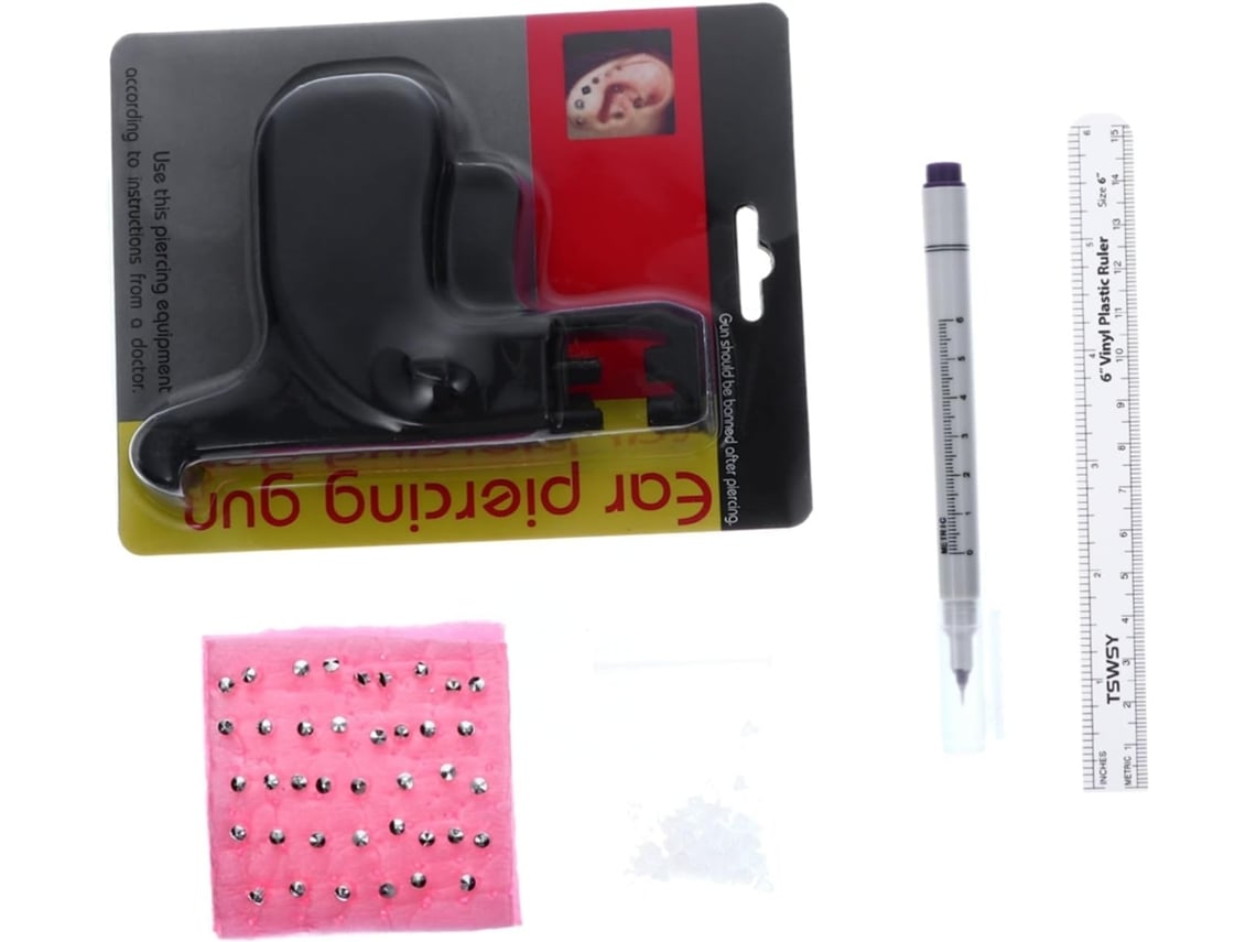 Kit Profissional De Perfuração De Orelha Sem Ferramentas, Com 2 Peças.