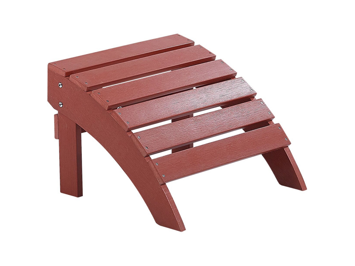 Reposapiés BELIANI Adirondack de Madera plástica Rojo 50x43x34