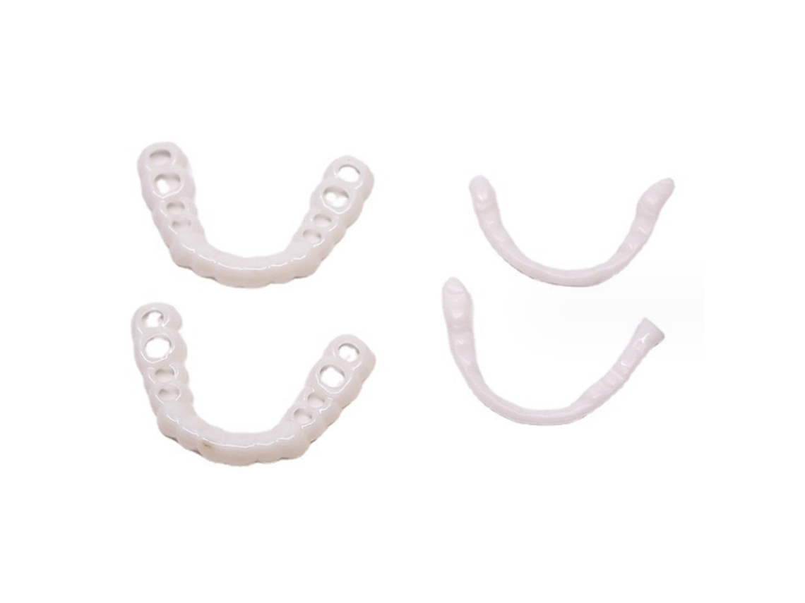 Prótesis dental superior e inferior de alta calidad, sonrisa instantánea, cuchilla estética cómoda y flexible, dientes postizos