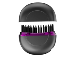 Cepillo alisador iónico portátil, recargable e inalámbrico para cabello y barba, ideal para viajes. Mini cepillo alisador. Nostalgia88