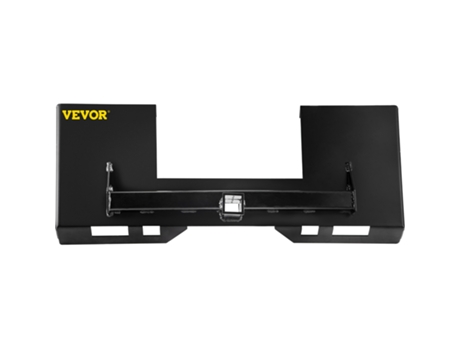 VEVOR Universal Quick Tach Skid Steer Mount Plate 1/4inch Adaptador Cargador Negro