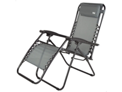 AKTIVE Silla plegable jardín gravedad cero gris 2 posiciones