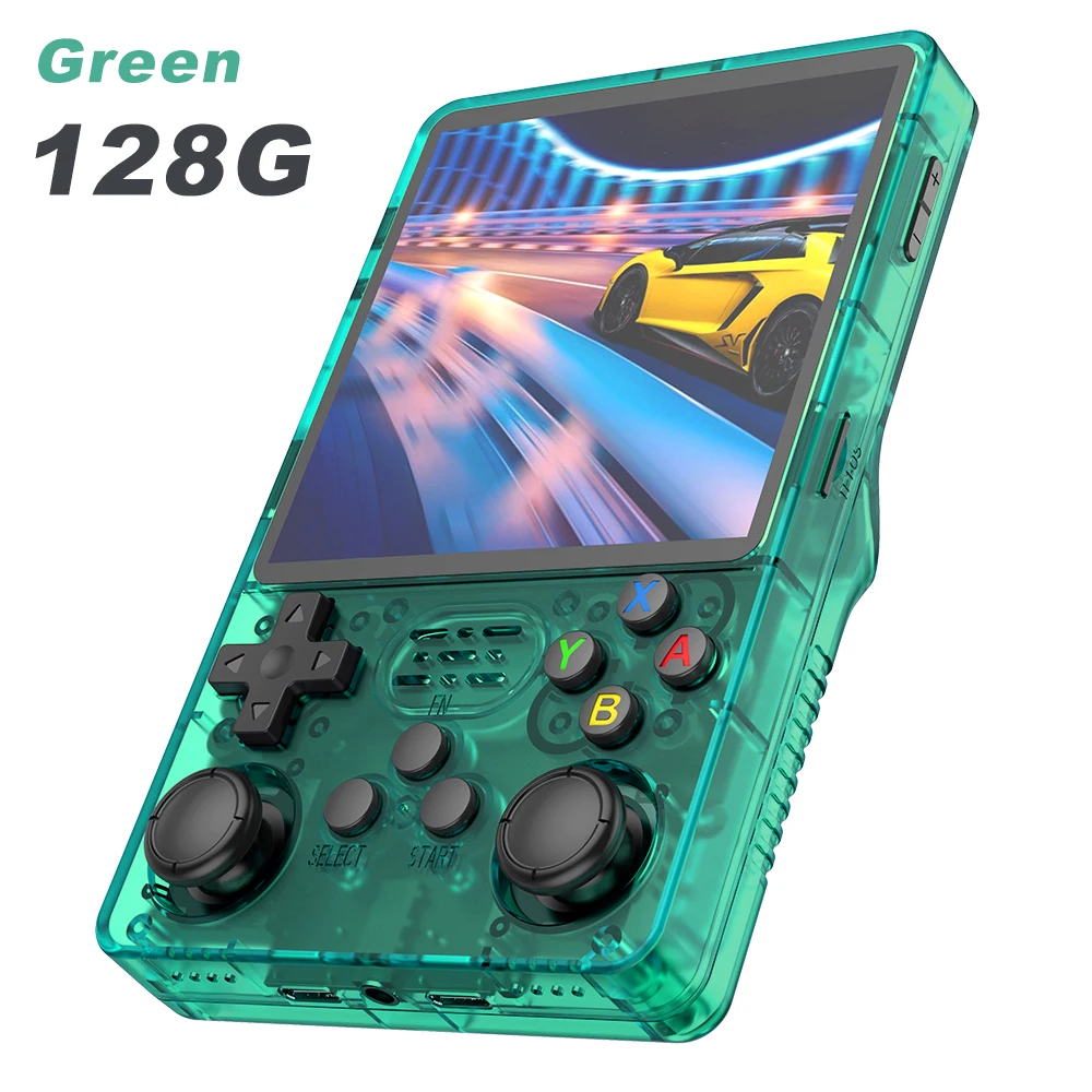 Consola De Juegos Retro Green 128g4"ips B R36s Sistema Linux De 64 Bits Rk3326 Portátil Arkos 2.0 R36splus