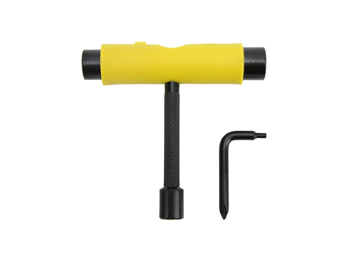 Llave De Mantenimiento T Y L Con 3 Agujeros Para Skateboards Y Longboards Amarilla
