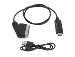 Cable Adaptador Convertidor Hd A Scart Compatible Con Pal Y Ntsc Para Tv, Vhs, Vcr Y Dvd