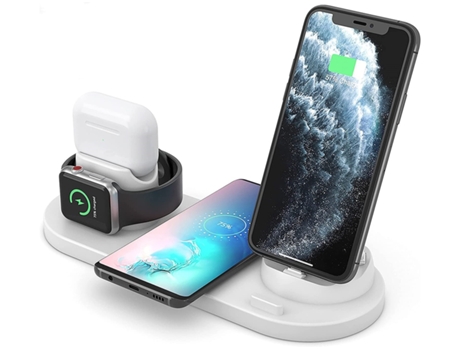 Estación de Carga Sem Doca Carregamento para iPhone 12 Pro Max/12 Pro/12 YIZHOOD Blanco
