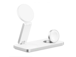 Cargador Inalámbrico Plegable Magnético De 15 W, Soporte De Carga Inalámbrica Rápida Para Teléfonos Inteligentes