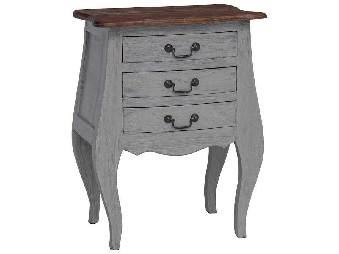 Maison Exclusive - Mesita De Noche De Madera Maciza De Caoba 48x35x64 Cm