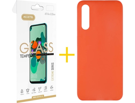 Carcasa + Protector de Pantalla Samsung A70 SKYHE Rojo
