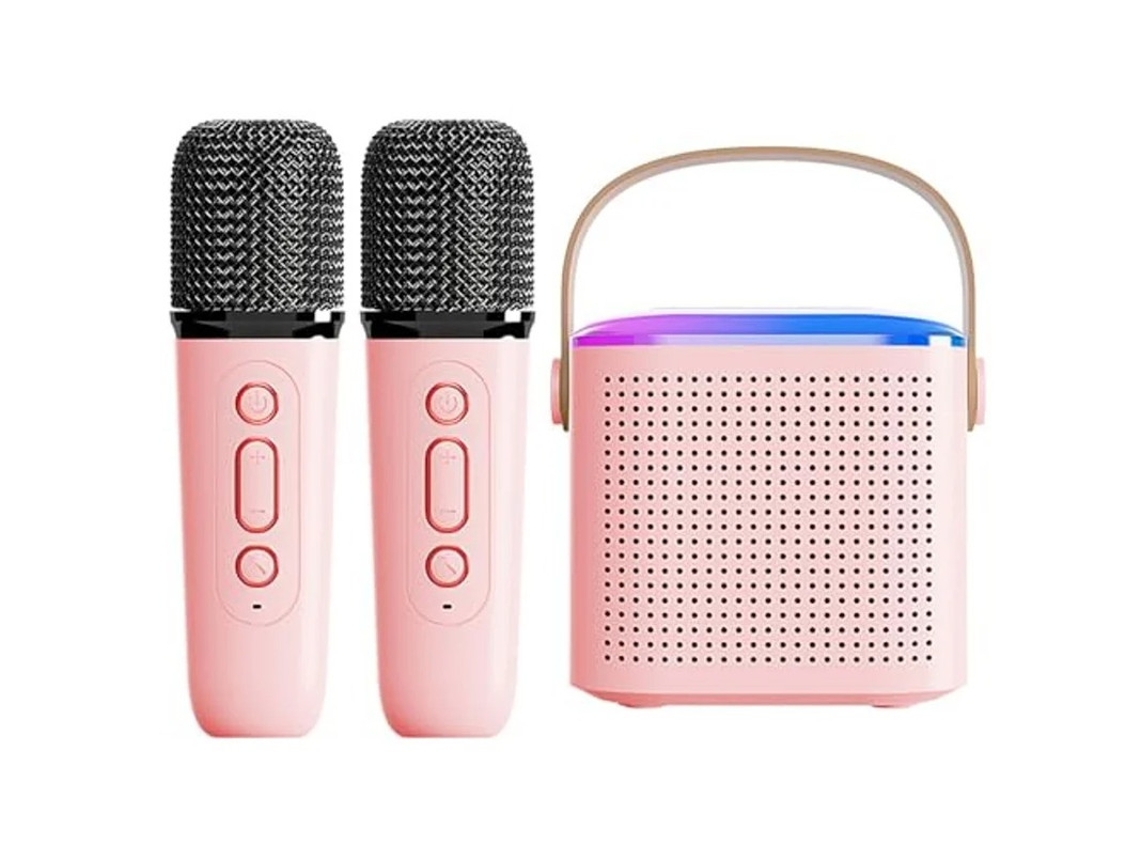 Mini máquina de karaoke para niños, altavoz Bluetooth portátil, máquina de karaoke para niños con micrófono inalámbrico para fiestas de cumpleaños de niños y niñas Yizhood