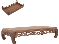 Madera Maciza Tetera Soporte Macetas Bandeja Decorativa Plantas Colgantes Jarrón Interior Base