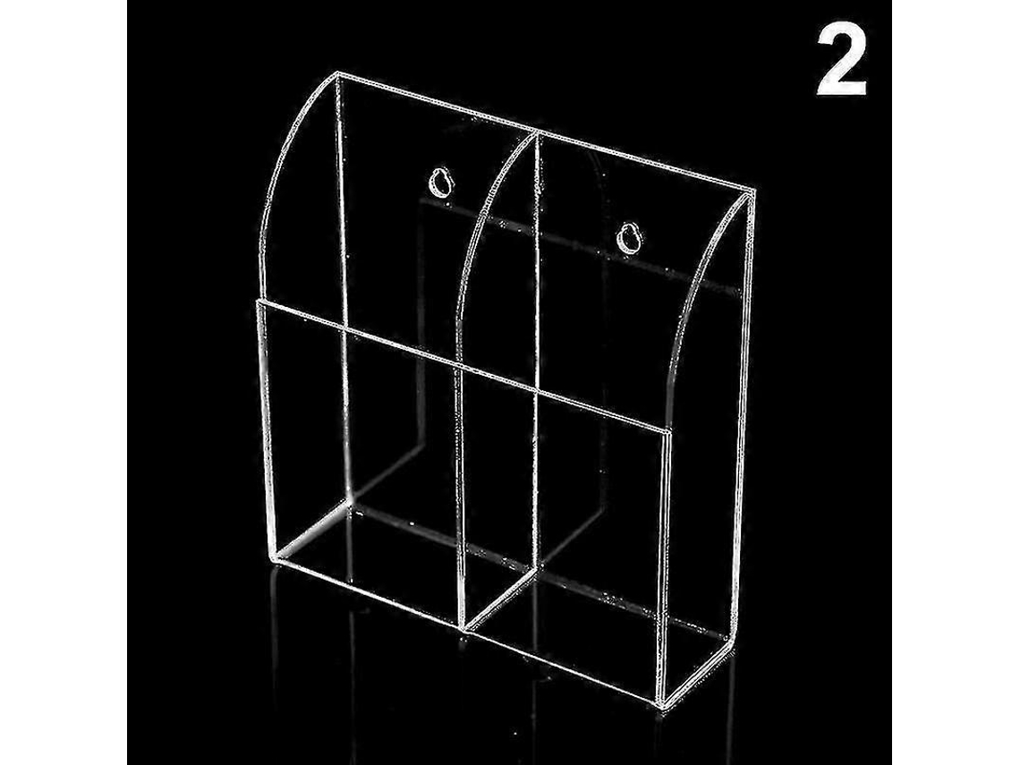 Soporte de acrílico para mando a distancia de TV y aire acondicionado, para montaje en pared. 1 de 3 unidades, sin marca.
