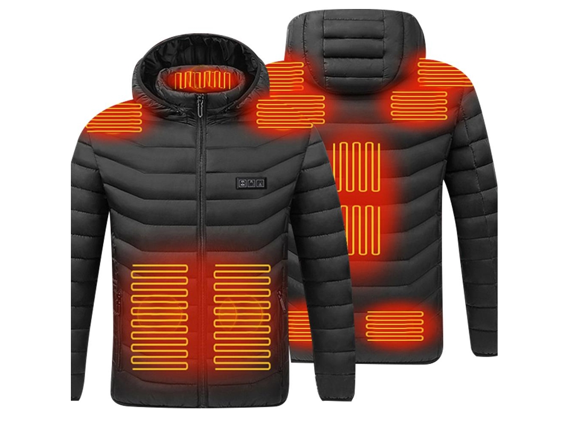 Jinwei-chaqueta Electrónica Calefactada Com Capuz Removível, 3 Velocidades, 11 Zonas De Calor, Chaqueta Leves De Plumão Para Homens E Mulheres