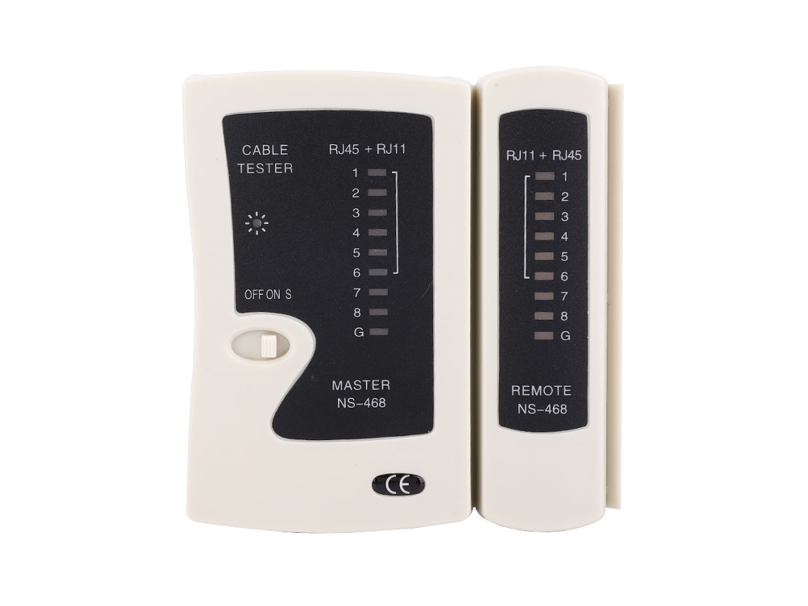 Probador De Cables De Red Rj45, Rj11 Y Rj12, Herramienta De Red Lan Con Led Anticaída Y Diseño Ergonómico.