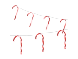 Cadena de luces LED Candy Cane de 330 cm con 28 LED blanco cálido