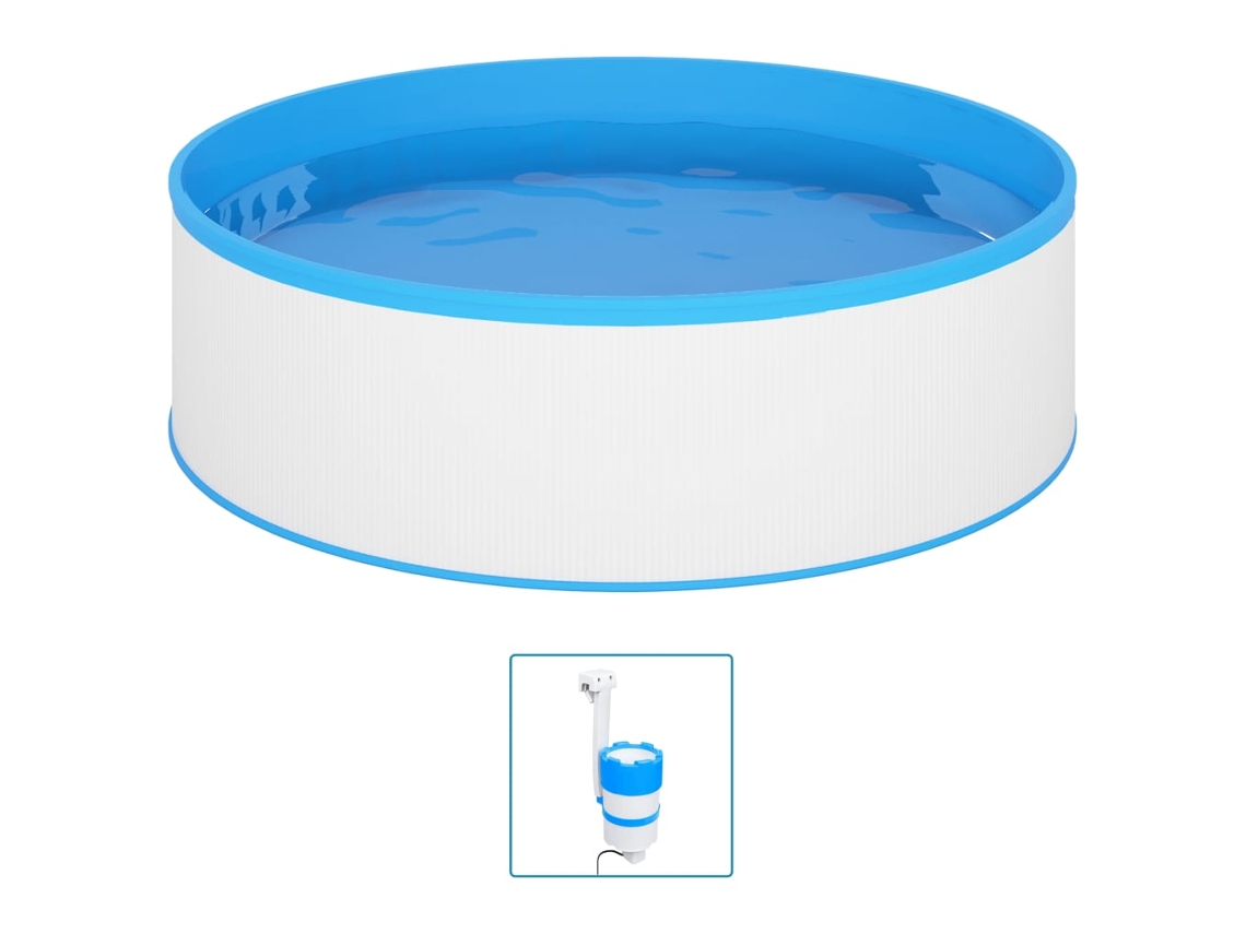 Piscina de chapoteo VIDAXL Acero (350 x 90 cm)