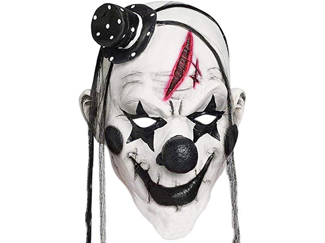 Máscara De Payaso De Látex Aterradora Para Halloween, Carnaval, Fiesta, Accesorios Para Adultos, 29*20 Cm