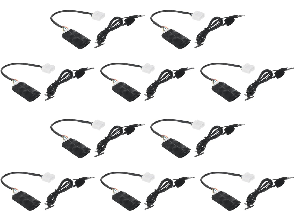 10 Adaptadores De Audio Bluetooth Para Radio De Coche Con Cable Auxiliar Y Micrófono, Compatibles Con Accord.