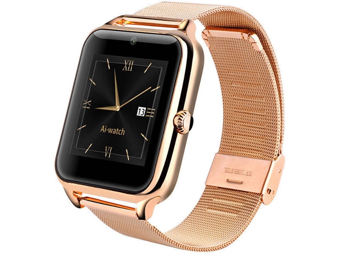 Smartwatch Bluetooth GT08 Metal Android / iOS Multilingue dorado
