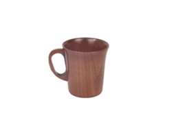 Taza de agua creativa, hecha de madera de azufaifo, al estilo japonés, con asa natural hecha a mano.