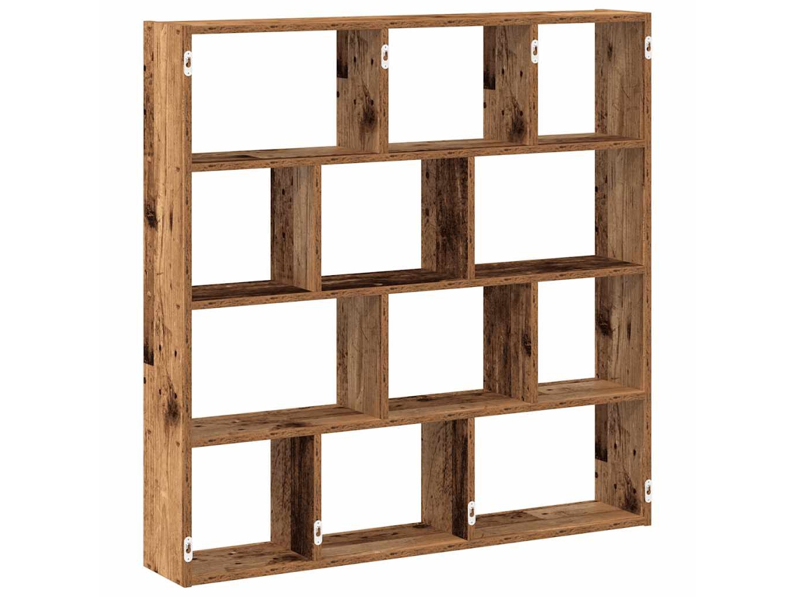 Maison Exclusive - Estante Cubo De Pared 12 Compartimentos Madera Envejecida