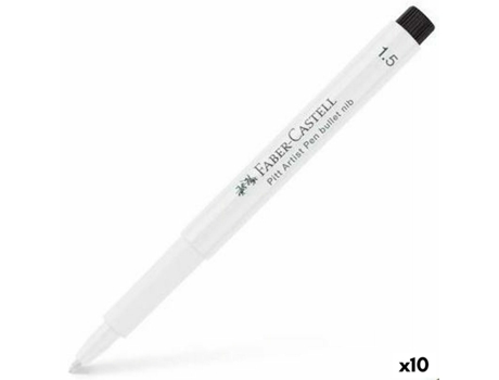 Rotulador permanente FABER-CASTELL Blanco 10 unidades