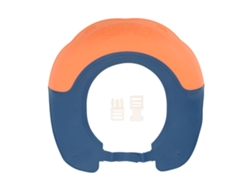 Gorro De Silicona Impermeable Ajustable Para Niños Con Borde Ancho Para Lavar El Cabello - Naranja Y Azul