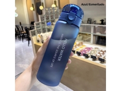 Botella deportiva de viaje de plástico transparente de 780 ml con tapa antifugas Mdug (versión azul 1)