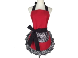 Braguitas retro sexys con bolsa ajustable para mujer, ideales para la cocina y como regalo, color rojo.