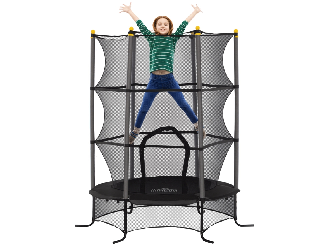 Cama Elástica Infantil Ø160x190 Red Seguridad Negro