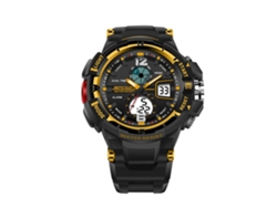 Reloj Electrónico Multifuncional Impermeable Con Doble Display Para Mujer Snada Oro Negro