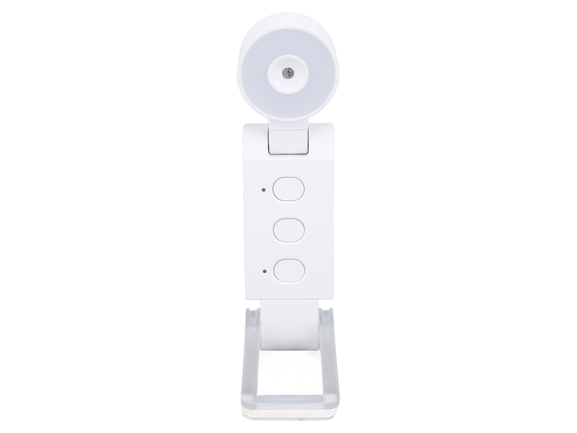 Luz de Leitura Mali Clip USB Recarregável 5 Cores 6 Brilhos Ajustáveis Timer Portátil Branco