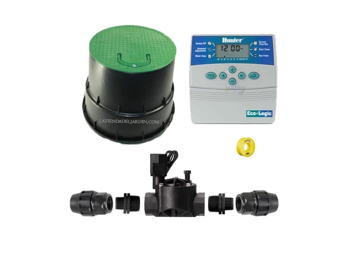 Kit Profesional Riego Automático Hunter De 1 Zona 24v Para Tuberia 25mm