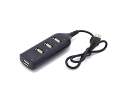 Hub divisor de 4 puertos Micro USB 2.0 con cable y alimentación para PC