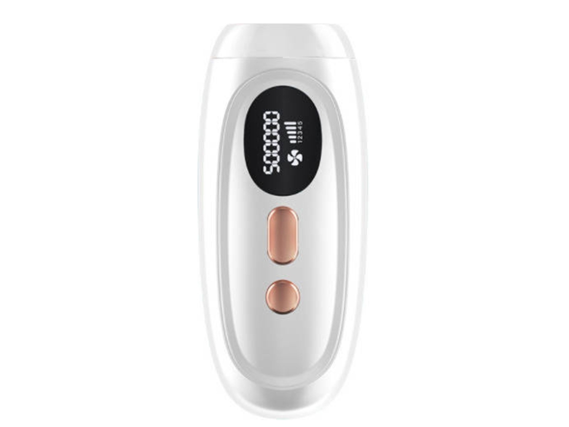 Depiladora de luz pulsada IPL, 500.000 destellos, 2 modos, 5 niveles Yizhood (blanca)