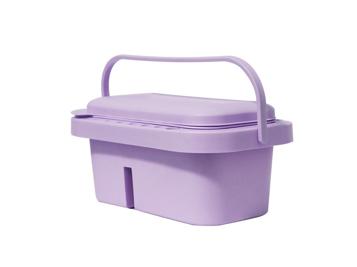 Portapinceles 3 en 1 con soporte para paleta y mango CHRUI morado