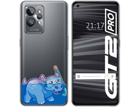 Carcasa para Realme GT 2 Pro 5G TUMUNDOSMARTPHONE Dibujos Transparente Hipo Multicolor