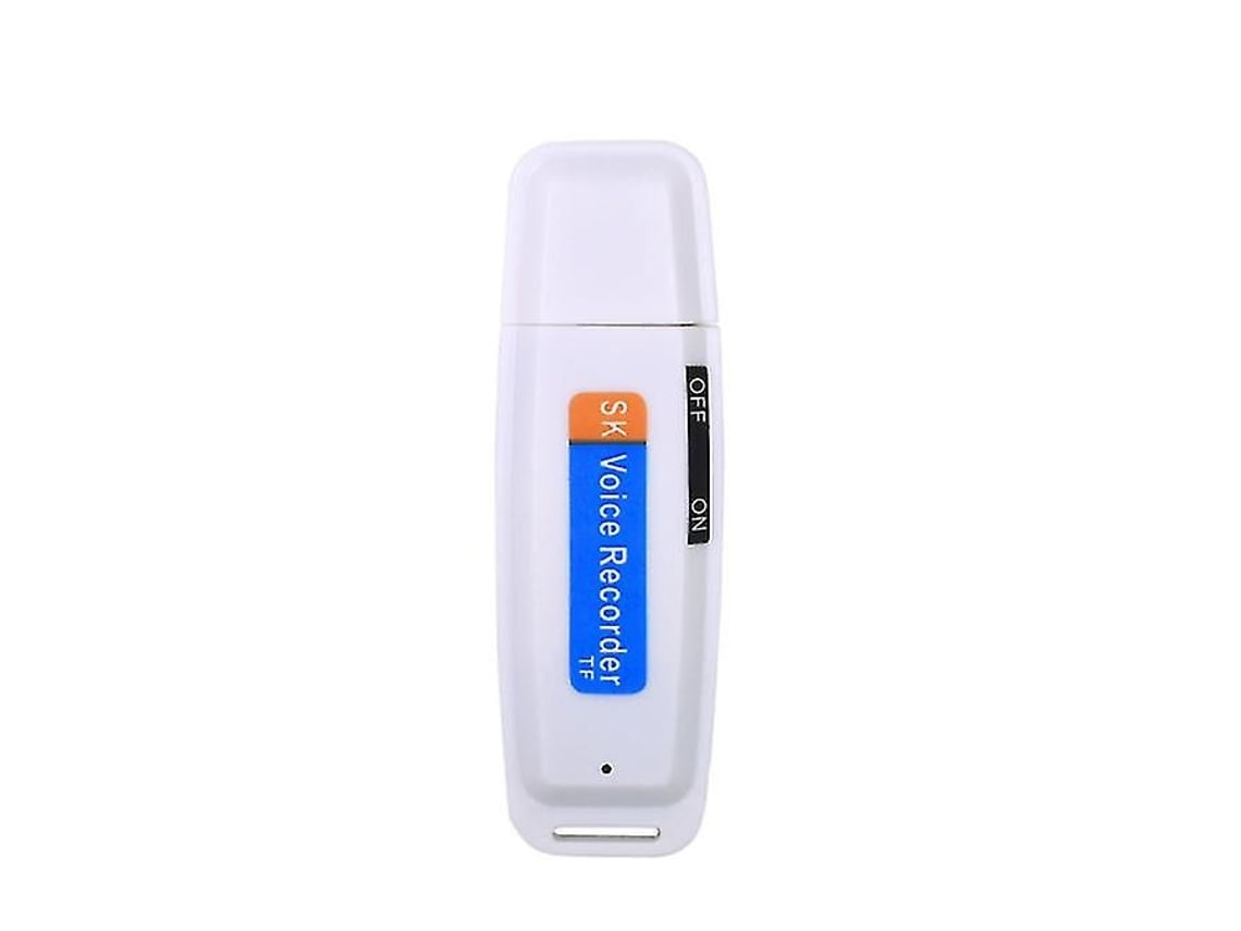 Grabadora de voz digital Grabadora de formato de disco U Mini grabadora de audio USB 2.0 con unidad flash blanco YEMAESRE