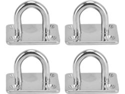 Piezas De Placa Ojo Acero Inoxidable 304 Para Montaje En Techo O Pared Hardware Suspensi N Con Gancho Cerrado Hamacas