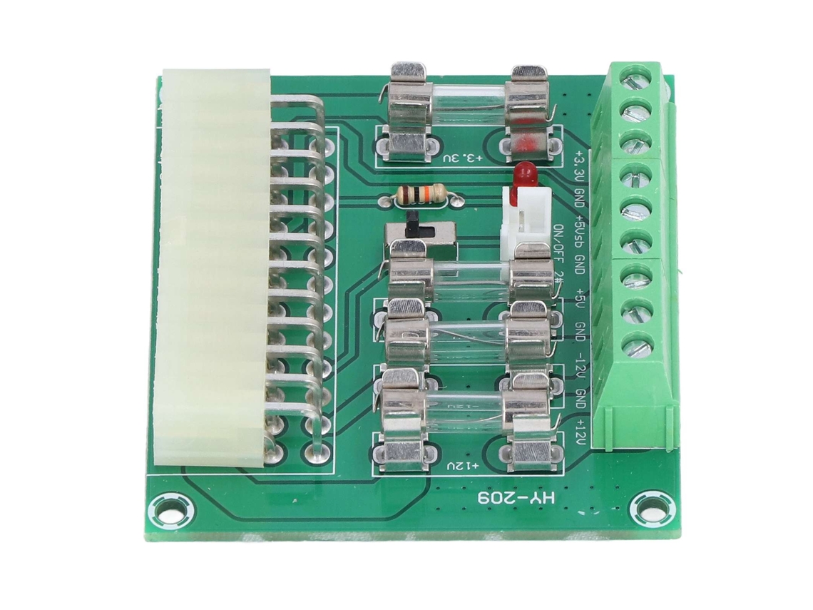 Adaptador De Corriente Atx Breakout Board Para Interfaz De Escritorio De 24 Pines Y 20 Pines