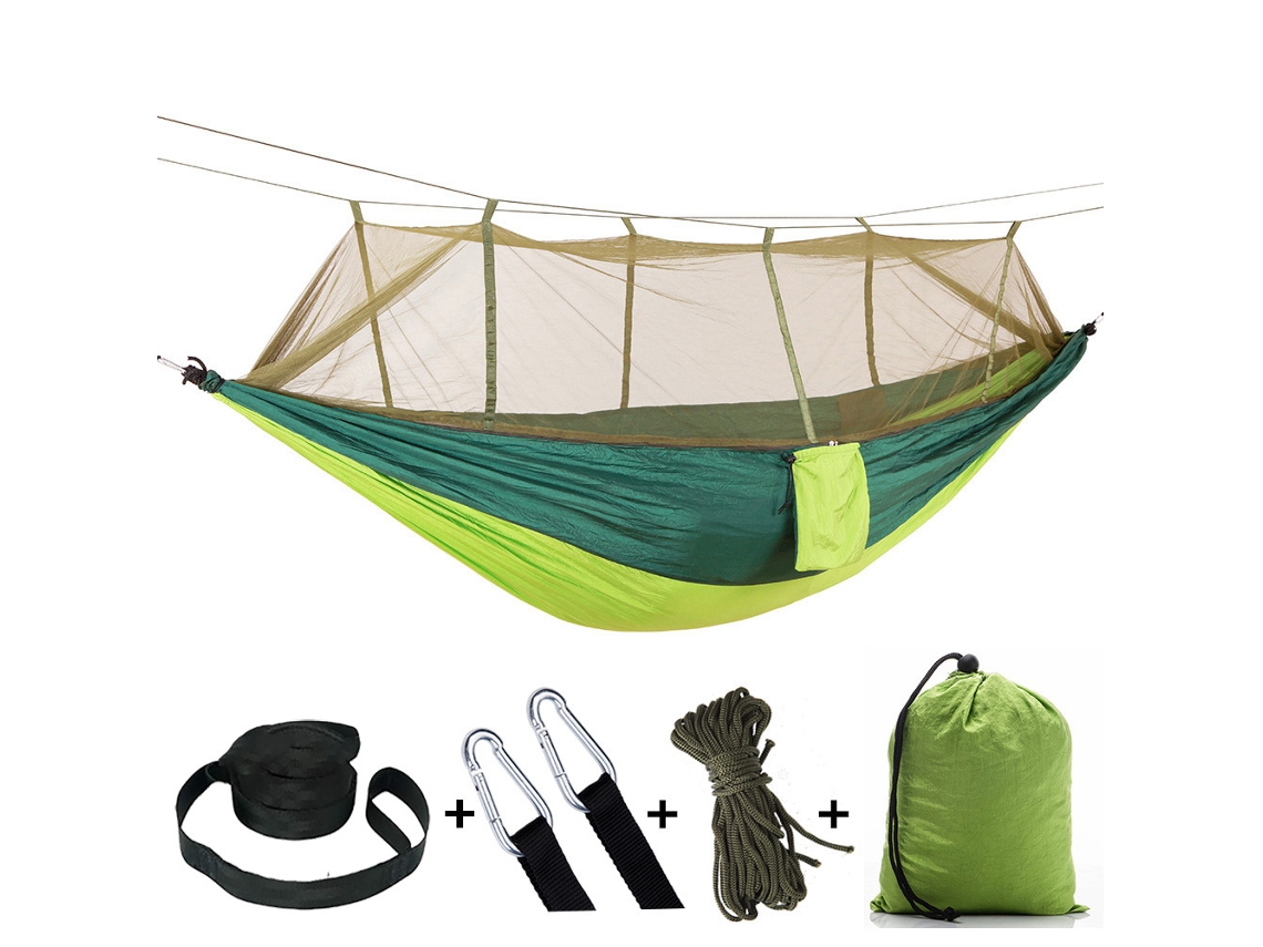 Hamaca De Descanso Chrui Con Mosquitera, 260 X 140 Cm (verde Oscuro)