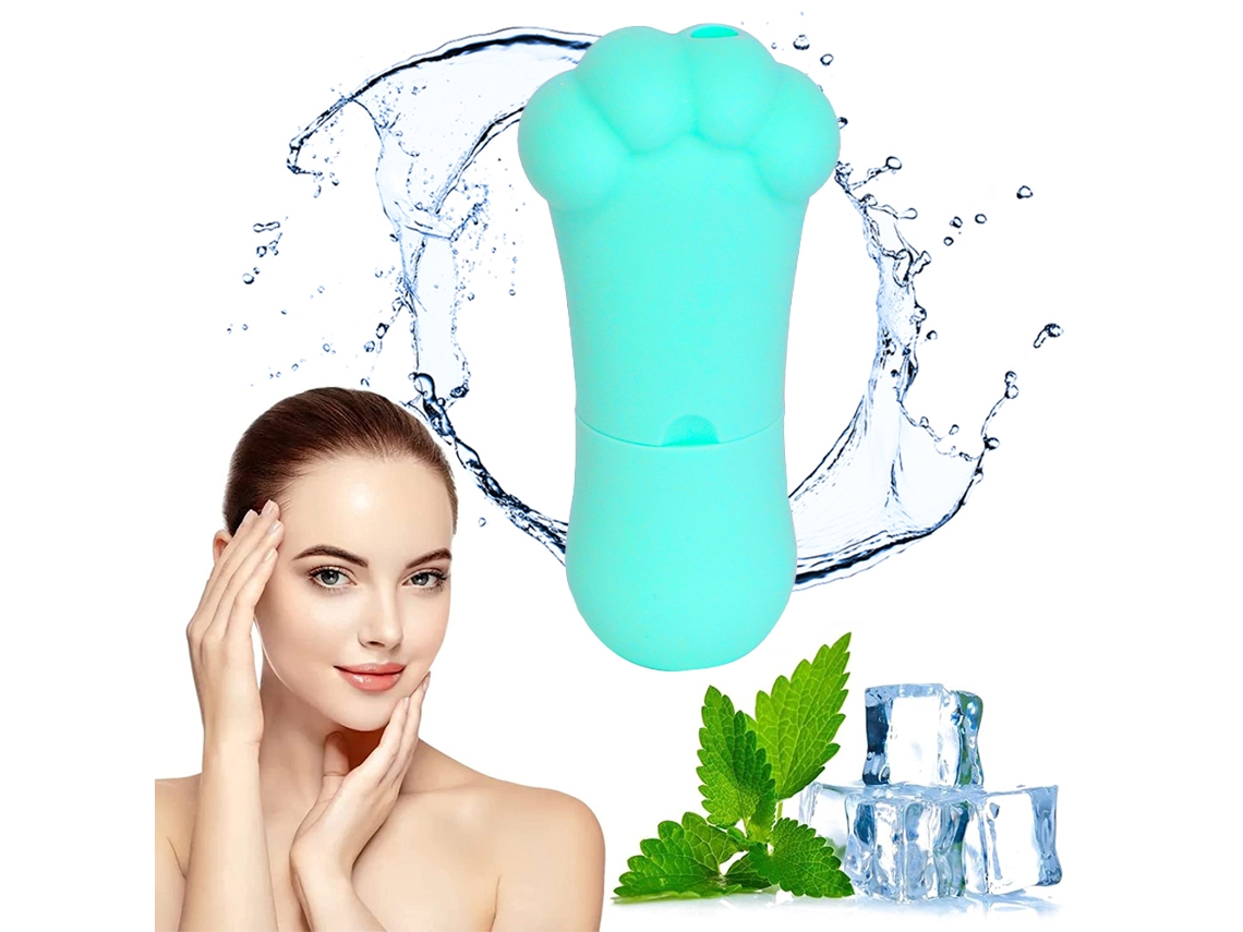 Rodillo de hielo para rostro, rodillo cúbico para rostro, ojos y cuello, moldea y reafirma la piel de forma natural, masaje facial para aliviar la hinchazón.
