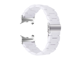 Correa de acero inoxidable con hebilla para Samsung Galaxy Watch 5 40mm/44mm/Watch 5 Pro 45mm - blanco