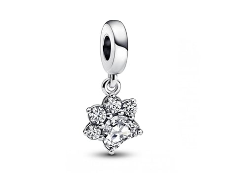 PANDORA Joyería Paw Print Glitter Charm Colgante