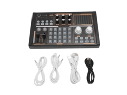 Tarjeta Mezcladora De Sonido En Vivo Dj18 Con Bluetooth, Reducción De Ruido Y Efectos De Sonido Para Micrófono De Condensador De 48 V.